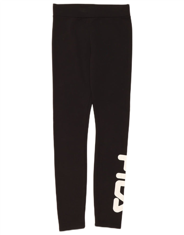 Leggings grafici da donna Fila UK 8 Small poliestere nero