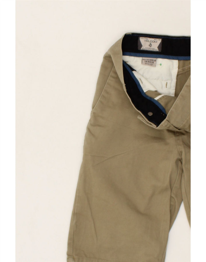 VOLCOM Boys Chino Shorts 7-8 Years W24 Grey Cotton Vintage Volcom and Second-Hand Volcom from Messina Hembry 