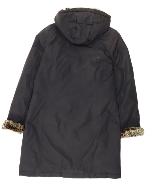 Cappotto imbottito con cappuccio da donna Woolrich UK 20 2XL Cotone blu navy