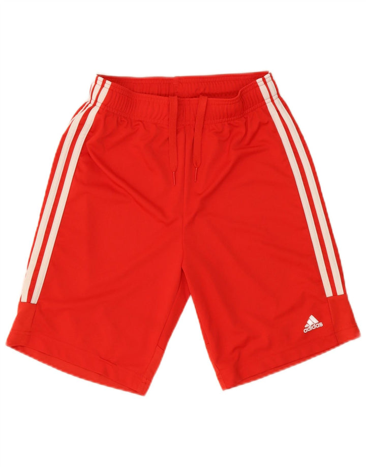 Pantaloncini sportivi Adidas Aeroready da ragazzo 13-14 anni in poliestere rosso