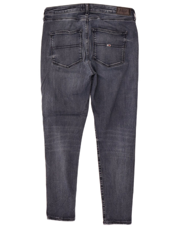 Jeans super skinny da donna a vita alta Tommy Hilfiger W31 L26 cotone blu