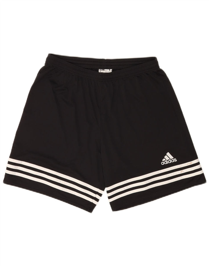 Pantaloncini sportivi ADIDAS Climalite da uomo grandi in poliestere nero