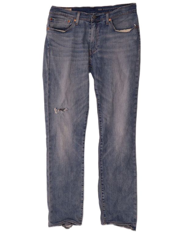 Jeans slim invecchiati da uomo Levi's W34 L32 in cotone blu