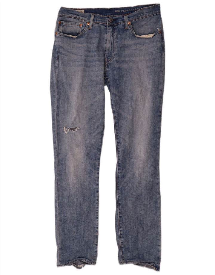 Jeans slim invecchiati da uomo Levi's W34 L32 in cotone blu