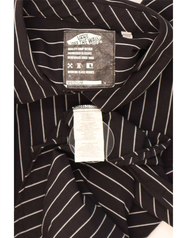 Camicia da uomo Vans in cotone gessato medio nero