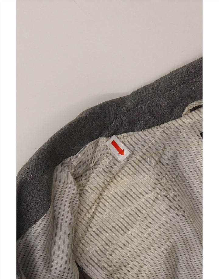 Giacca blazer corta da donna a 1 bottone OASIS UK 8 piccola poliestere grigio