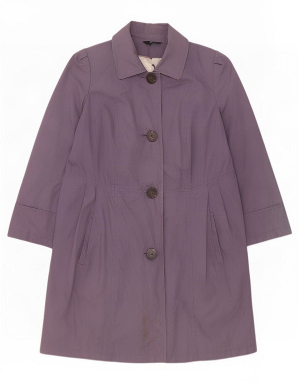 Marks & Spencer Womens Trench Coat UK 20 2XL Purple Cotton