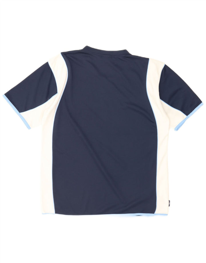T-shirt grafica da uomo Umbro Top Large in poliestere color block blu navy