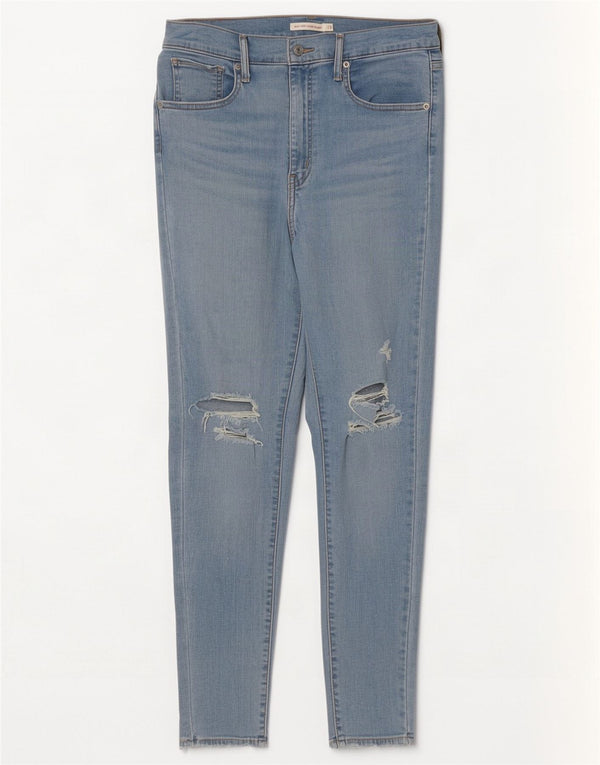 Levi's Donna Mile High Distressed Super Skinny Jeans W32 L30 Cotone Blu