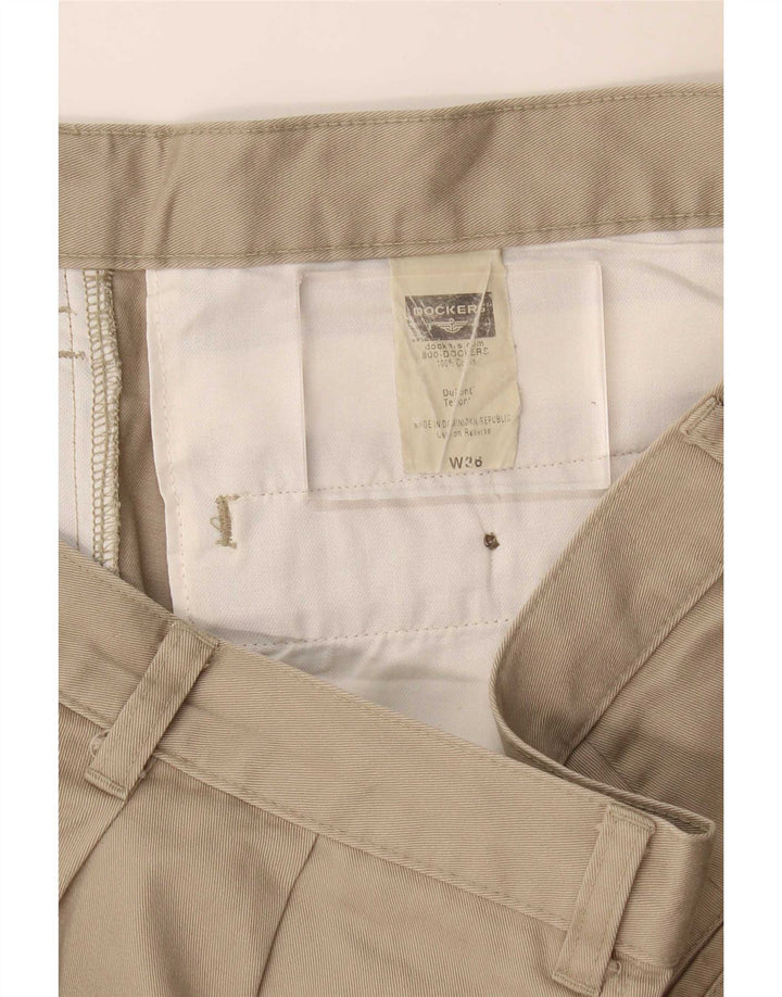 Pantaloncini chino con ancoraggio da uomo Dockers W36 Large in cotone beige