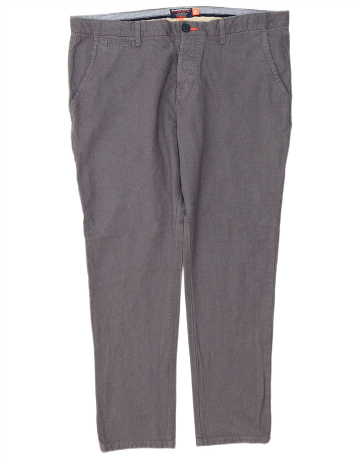 Pantaloni chino slim da uomo Superdry 3XL W46 L31 cotone grigio