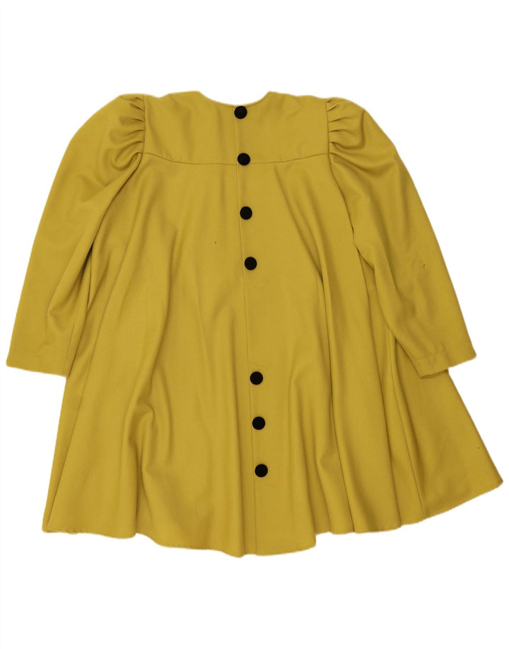Soprabito oversize da donna vintage IT 44 Lana giallo medio