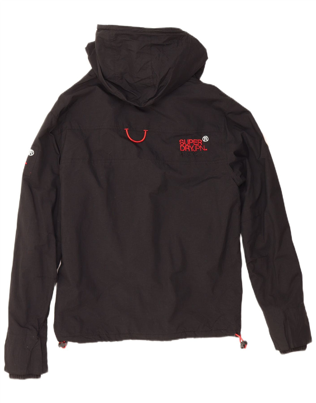 Giacca a vento con cappuccio da donna Superdry Windattacker UK 10 piccola nera
