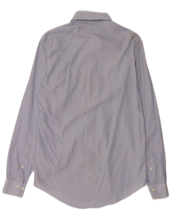 Camicia Brooks Brothers da uomo 346 taglia 15 cotone a righe blu medio