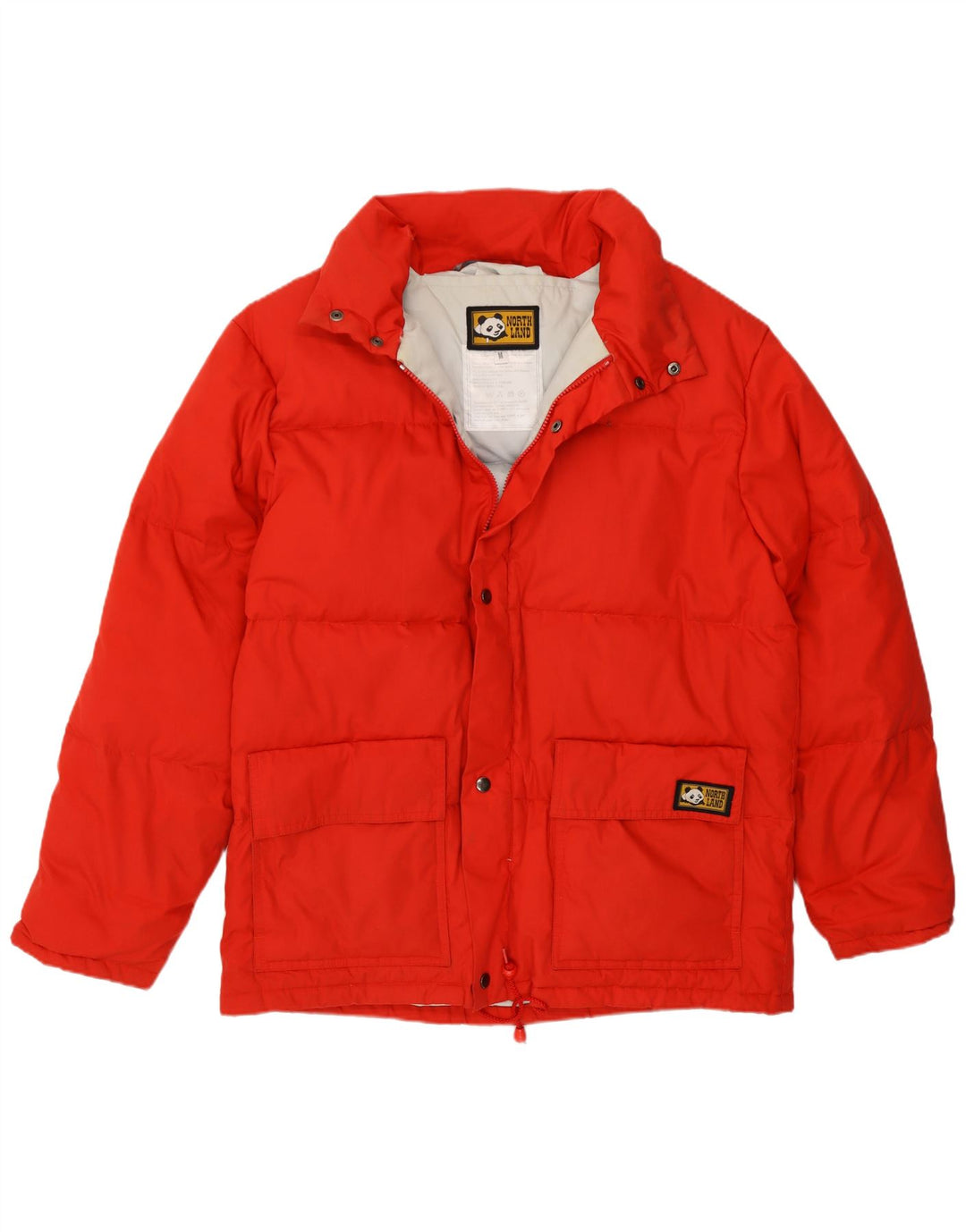 Giacca imbottita con cappuccio da uomo North Land UK 38 Cotone rosso medio