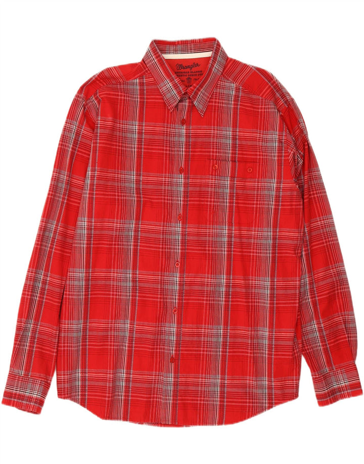 WRANGLER Mens Flannel Shirt XL Red Check Cotton Vintage Wrangler and Second-Hand Wrangler from Messina Hembry 