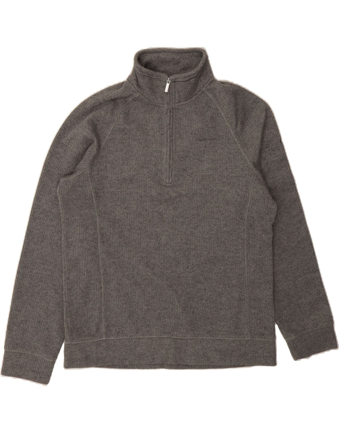 CRAGHOPPERS Mens Zip Neck Sweatshirt Jumper Medium Grey Polyester Vintage CRAGHOPPERS and Second-Hand CRAGHOPPERS from Messina Hembry 