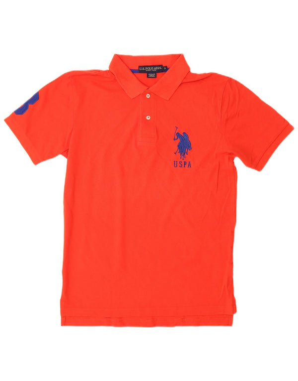 POLO ASSN. Polo grafica da uomo piccola in cotone rosso