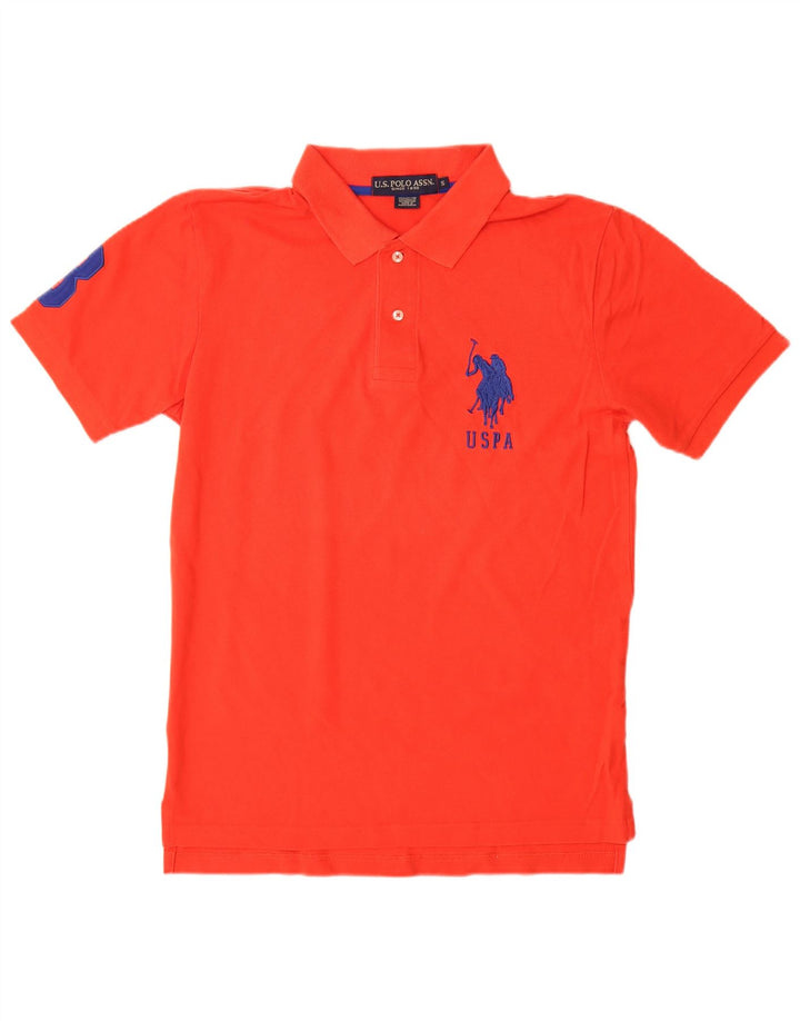 POLO ASSN. Polo grafica da uomo piccola in cotone rosso