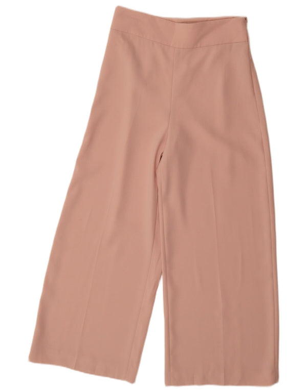 Pantaloni corti da donna Zara a gamba larga piccoli W26 L25 poliestere rosa