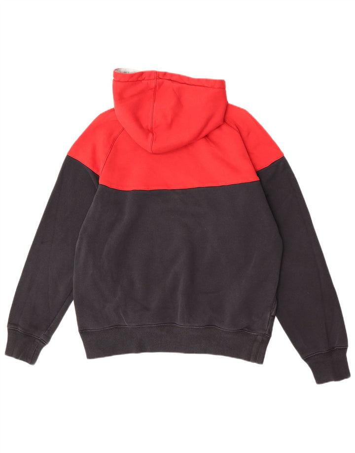 Felpa con cappuccio Nike da uomo, vestibilità regolare, in cotone color block rosso medio