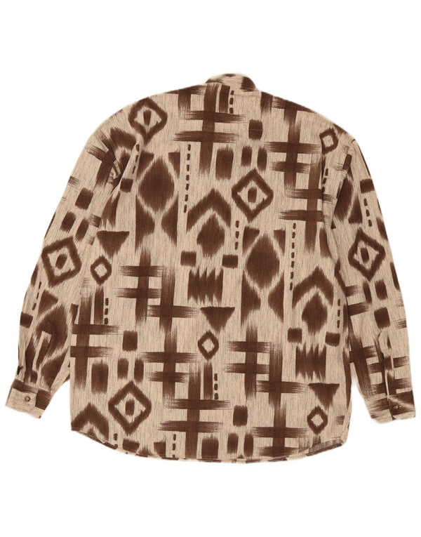 Camicia pullover da uomo Mac Fashion XL marrone geometrica
