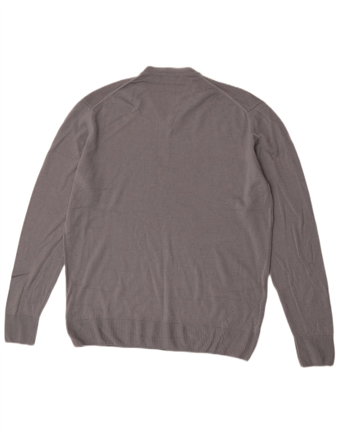 Maglione Zara da uomo con scollo a V XL in lana grigia