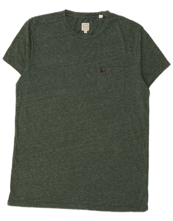 JACK WILLS T-shirt da uomo Top grande in cotone verde