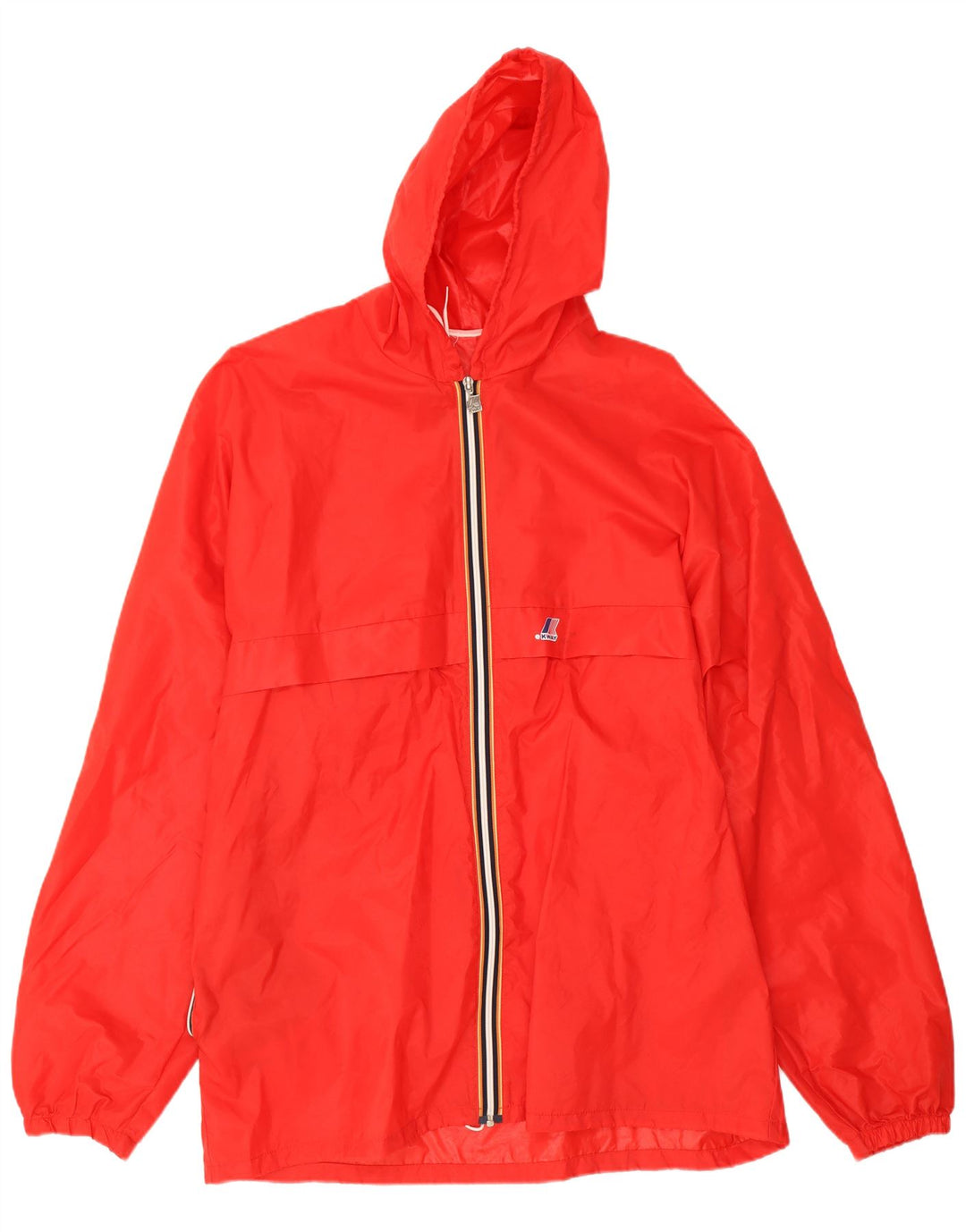 Giacca antipioggia da uomo con cappuccio K-Way UK 42 XL Rossa
