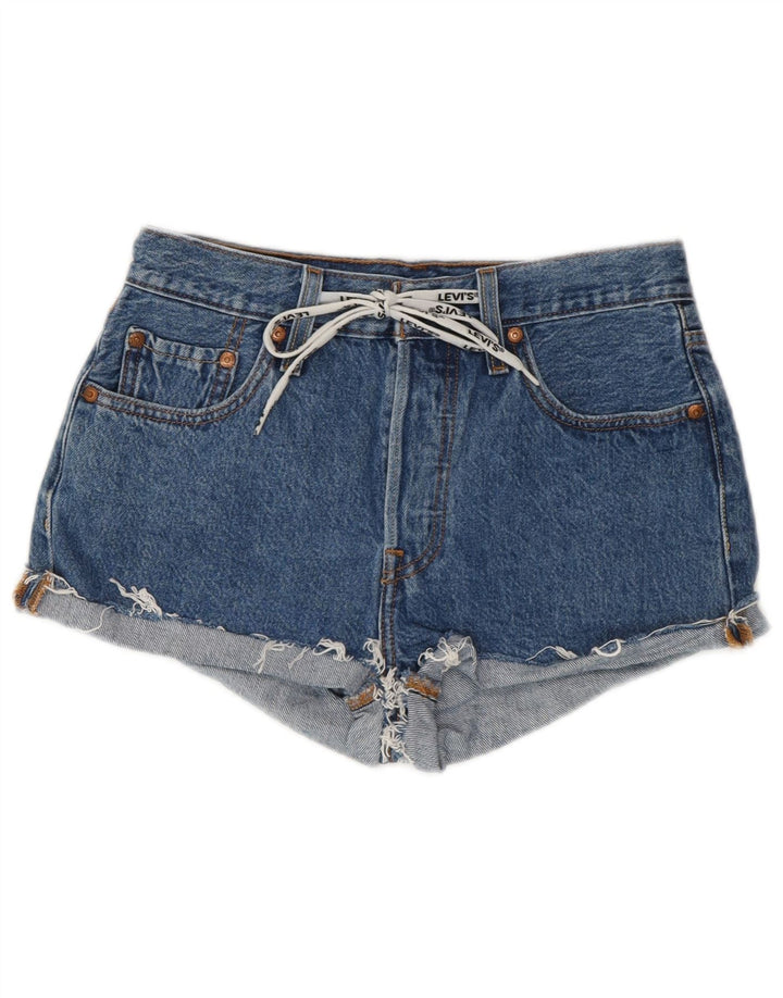 LEVI'S Womens 501 Denim Hot Pants W25 XS Blue Cotton