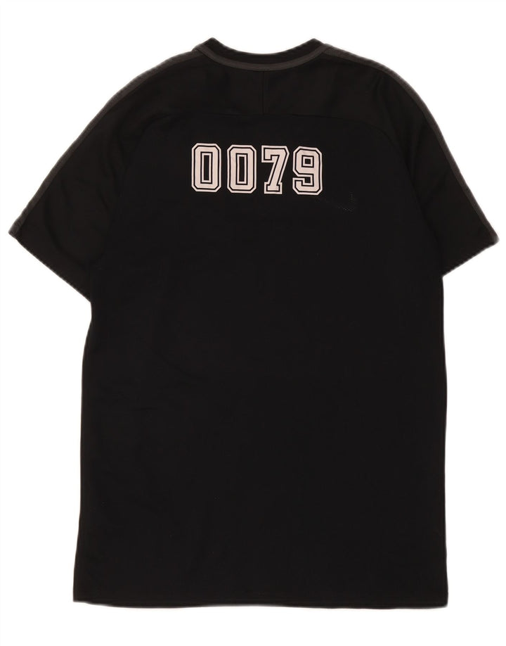 T-shirt grafica Nike Dri Fit da uomo, parte superiore in poliestere nero medio