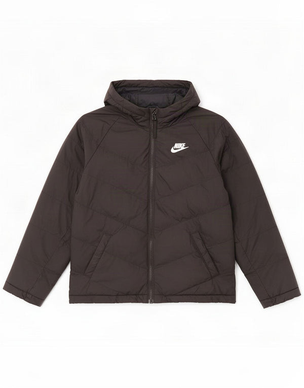 Giacca imbottita con cappuccio Nike da ragazzo 10-11 anni media poliestere nero