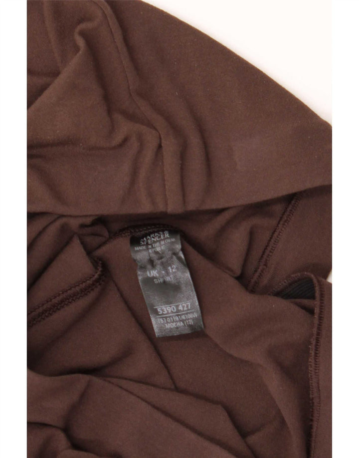 Leggings svasati da donna Marks & Spencer UK 12 Viscosa marrone medio