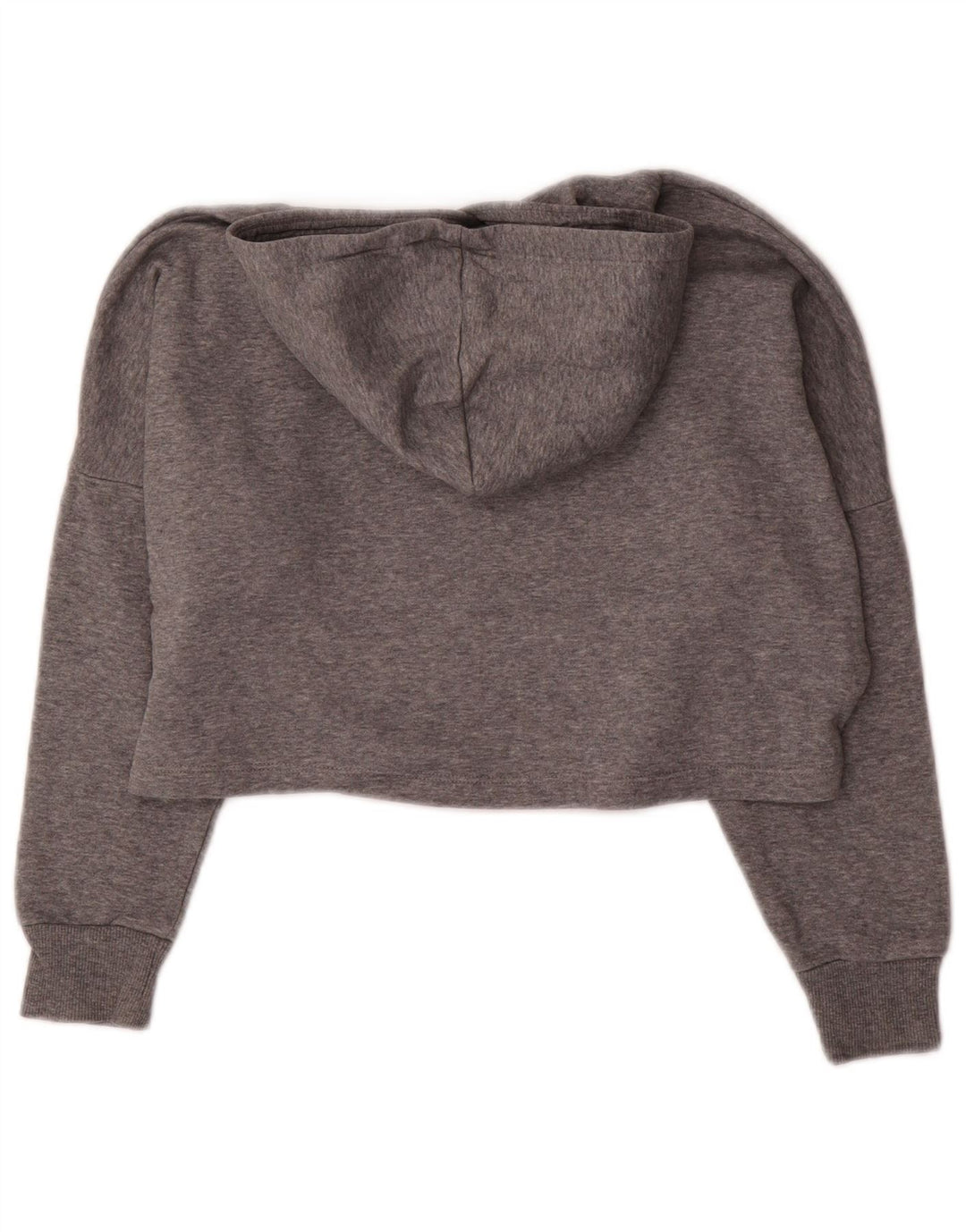 Felpa corta con cappuccio grafica PUMA per ragazze 9-10 anni in cotone grigio