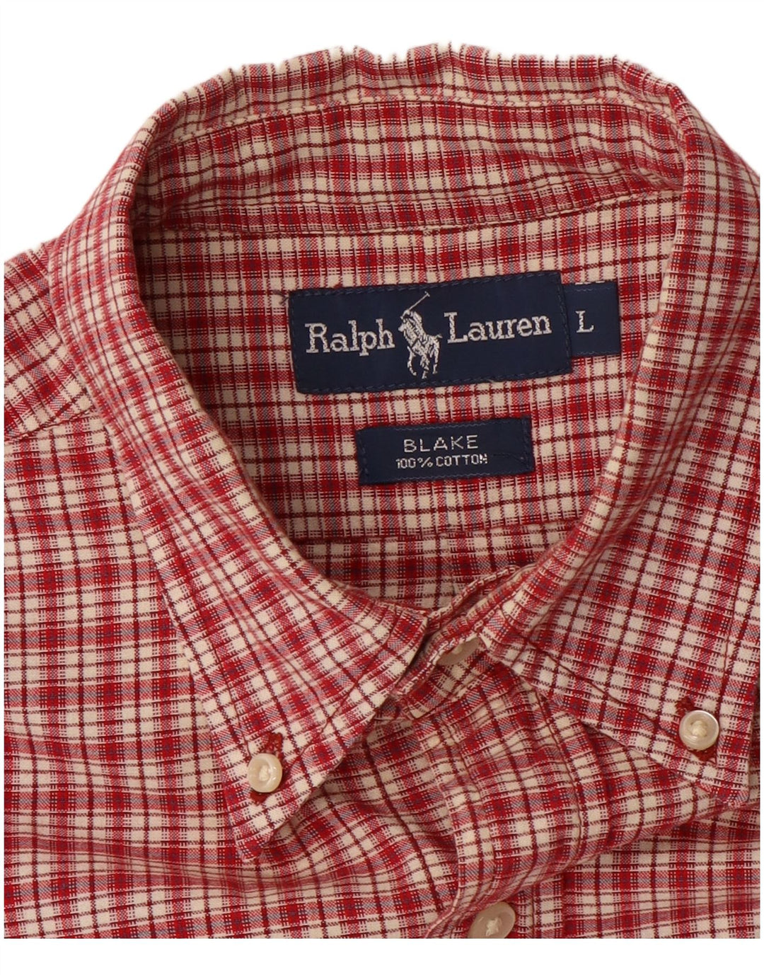 Ralph Lauren Camicia Blake da uomo in cotone a quadri rossi grandi