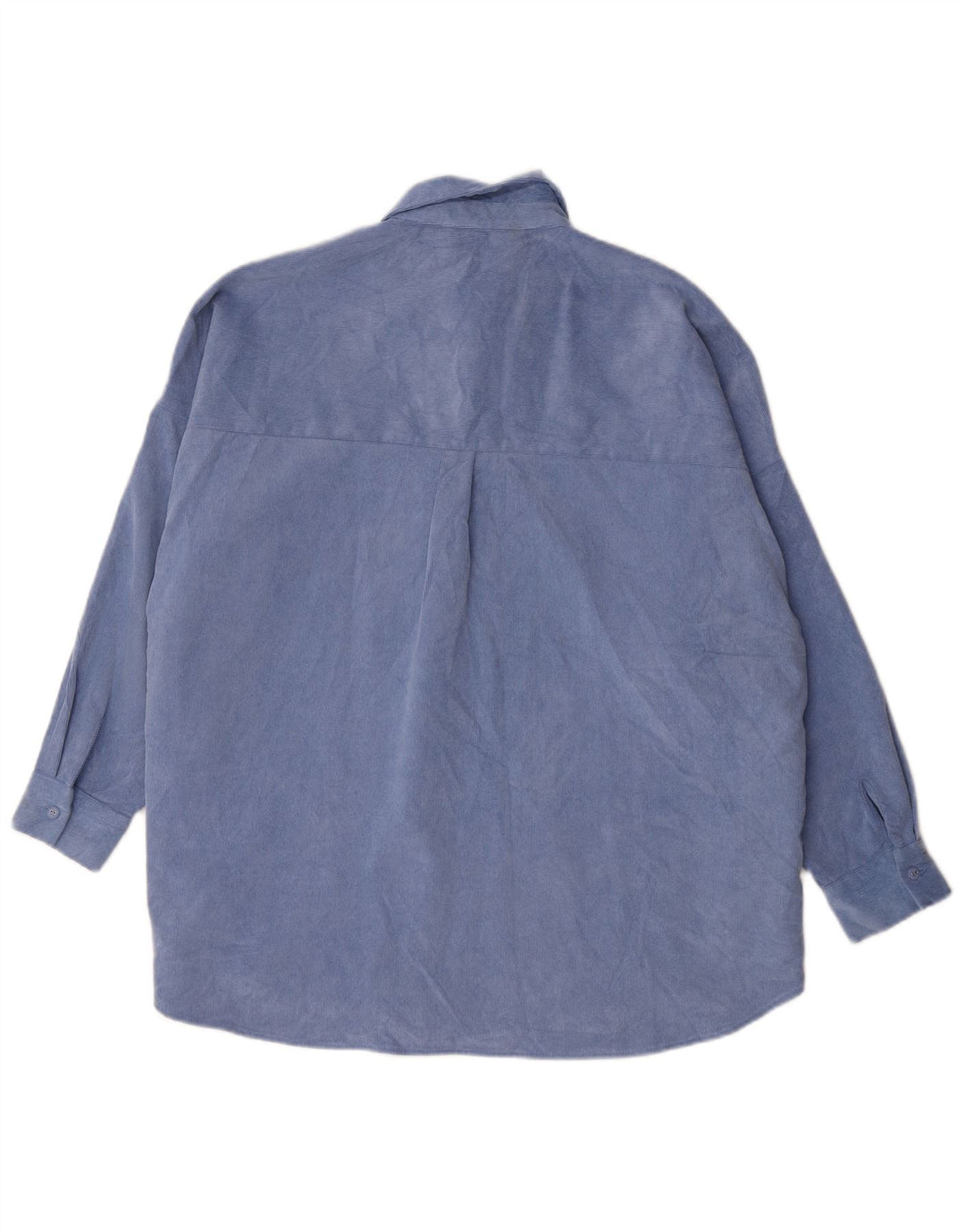 Camicia da donna oversize in velluto a coste Zara UK 16 grande poliestere blu