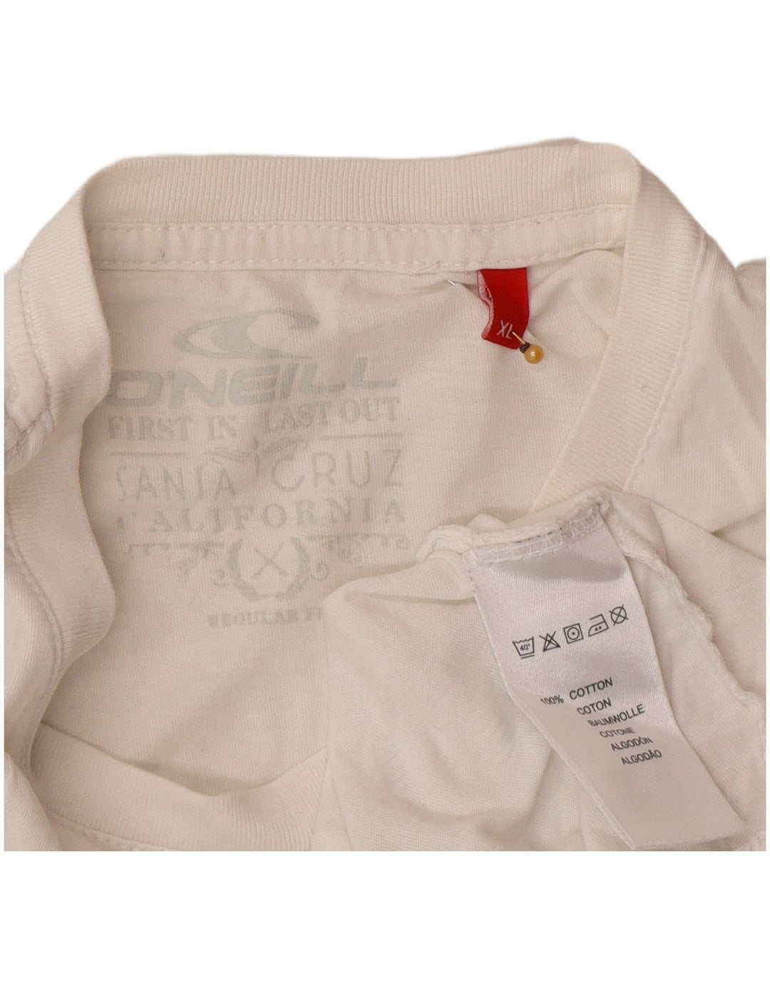 T-shirt grafica da uomo con vestibilità regolare O'Neill XL in cotone bianco