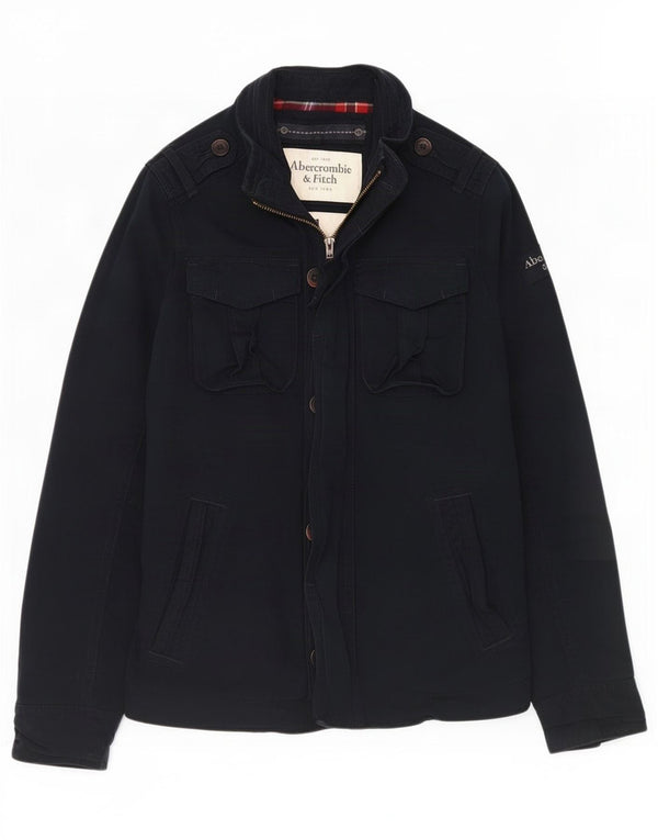 Giacca militare da uomo Abercrombie & Fitch UK 40 Large in cotone blu navy