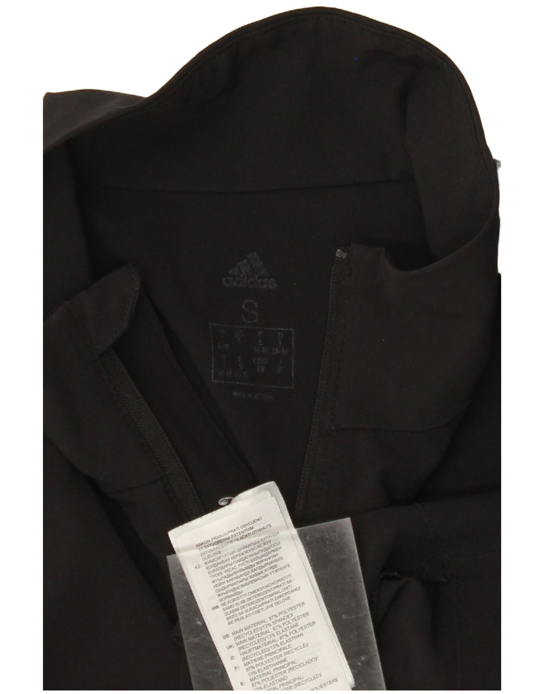 Top da tuta pullover oversize da donna ADIDAS UK 8/10 Small Nero