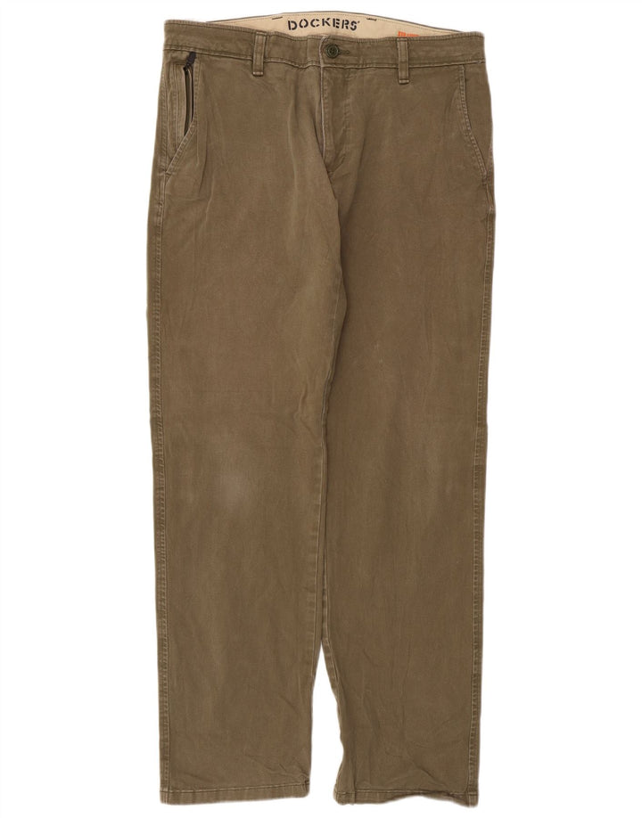 Pantaloni chino da uomo Dockers W32 L32 cotone kaki