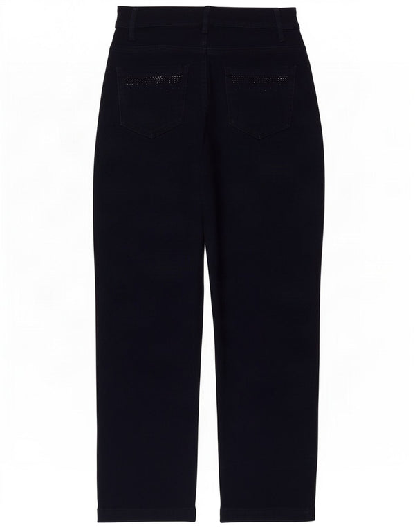 Jeans dritti da donna Marks & Spencer UK 12 medio W30 L28 cotone blu navy