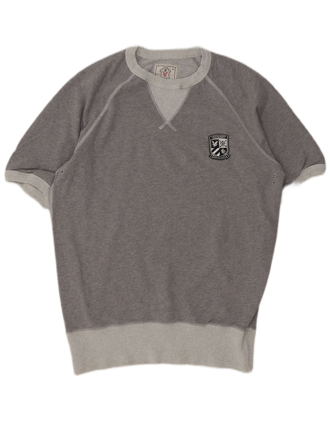 Felpa da uomo a maniche corte LYLE & SCOTT in cotone grigio medio