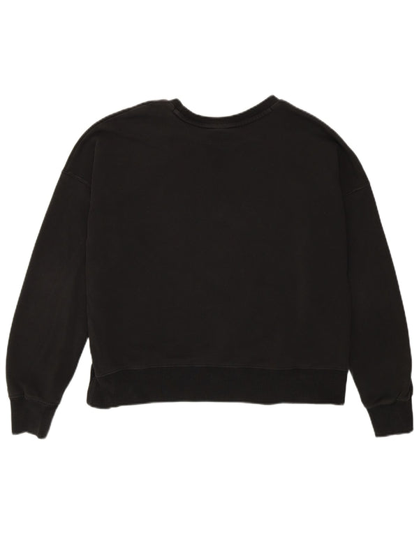 Felpa da donna con grafica corta oversize Puma da donna UK 6 XS cotone nero