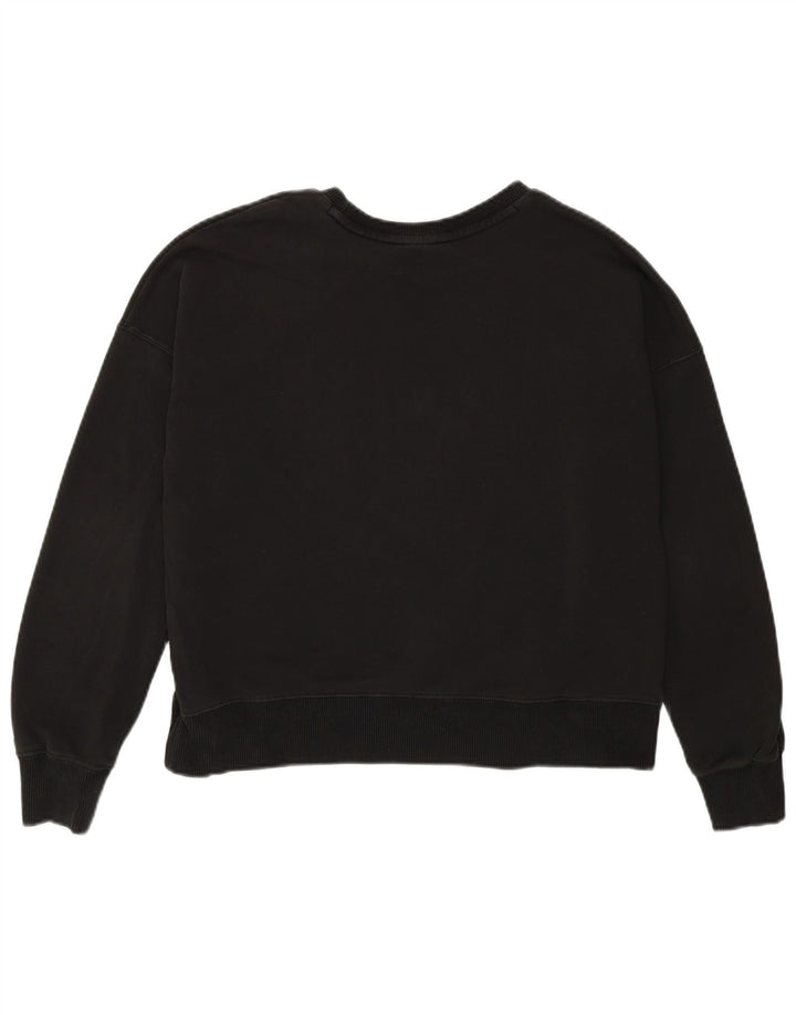 Felpa da donna con grafica corta oversize Puma da donna UK 6 XS cotone nero