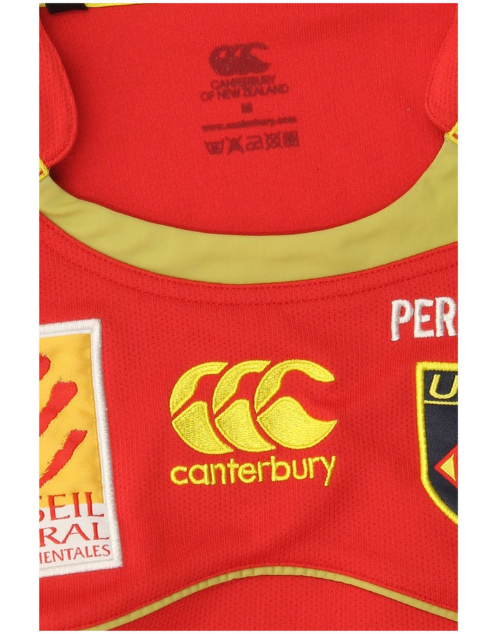 T-shirt grafica da uomo Canterbury Top rosso medio color block