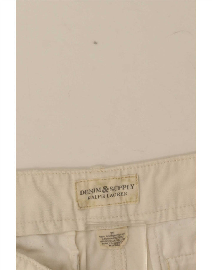 Pantaloncini chino da donna Ralph Lauren W27 piccoli in cotone bianco