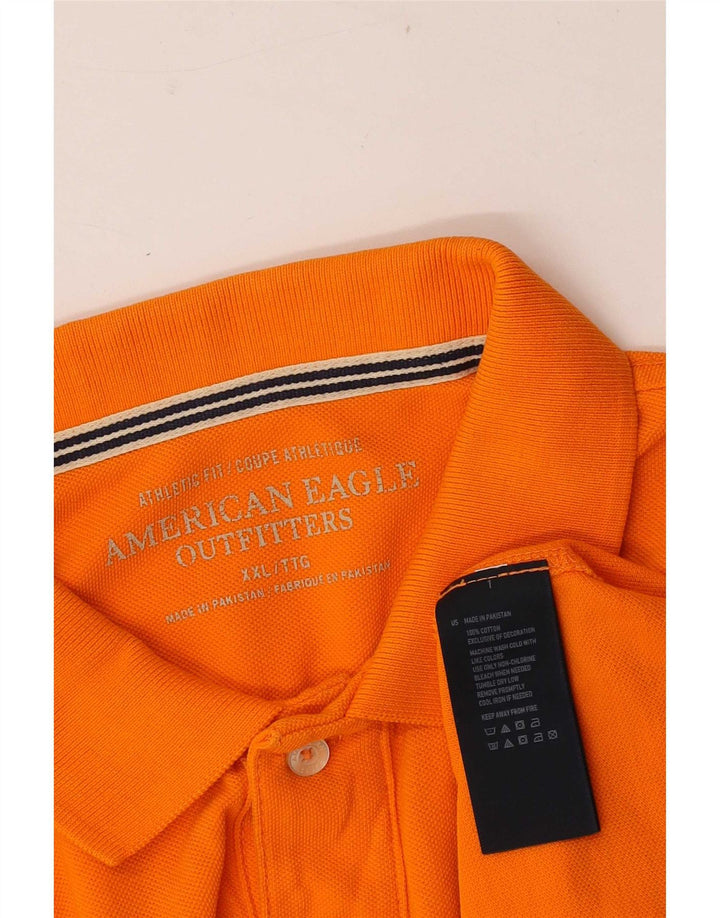Polo da uomo American Eagle 2XL in cotone arancione