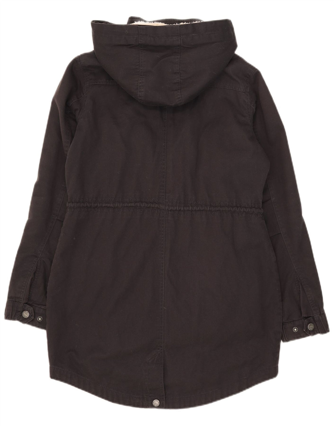Giacca Parka con cappuccio da donna Fat Face UK 8 piccola in cotone nero