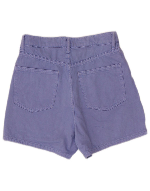 Pantaloncini casual a vita alta da donna Zara EU 36 XS W26 cotone viola