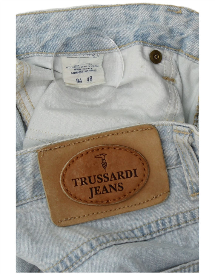 Jeans Cropped Uomo Trussardi W34 L25 Cotone Blu